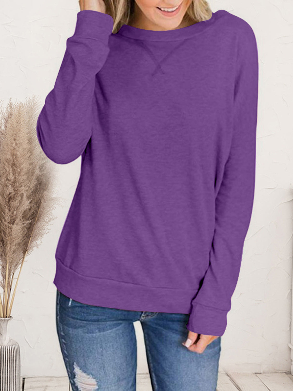 Dropped Shoulder Long Sleeve T-Shirt