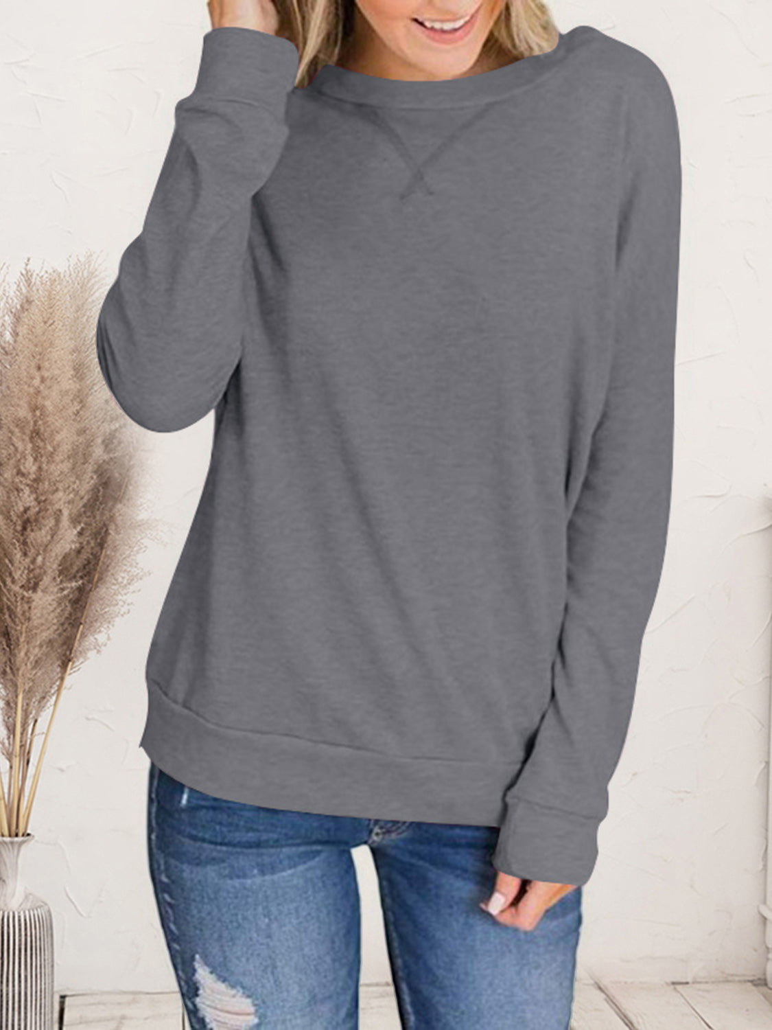 Dropped Shoulder Long Sleeve T-Shirt