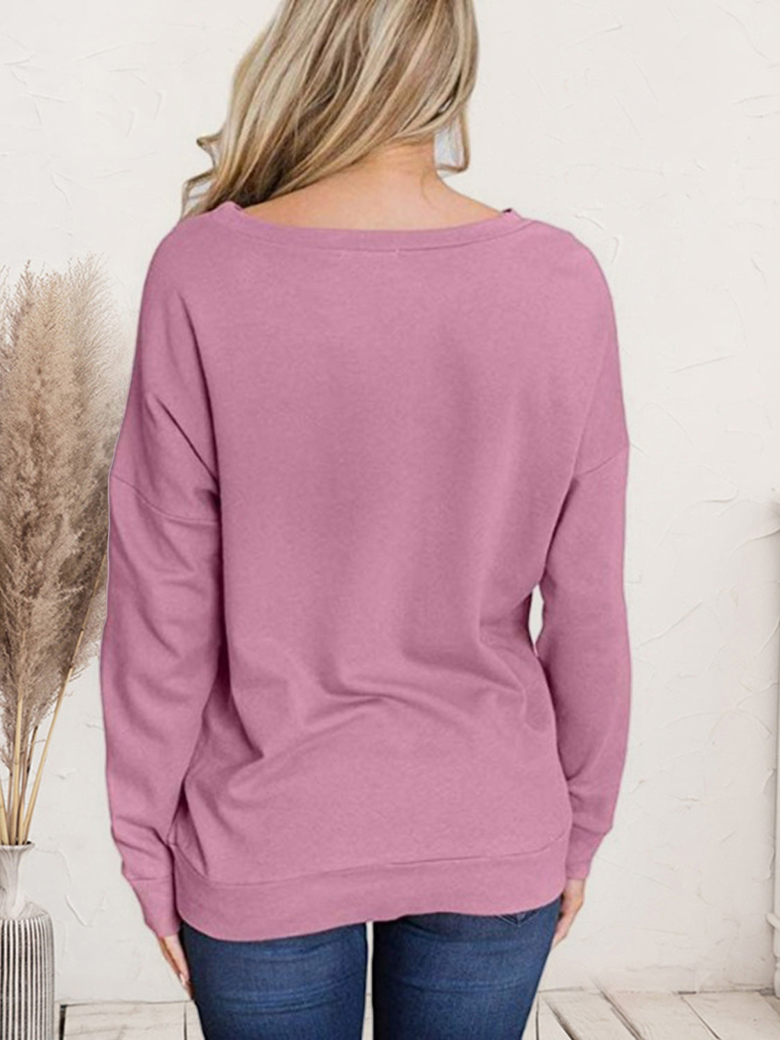 Dropped Shoulder Long Sleeve T-Shirt